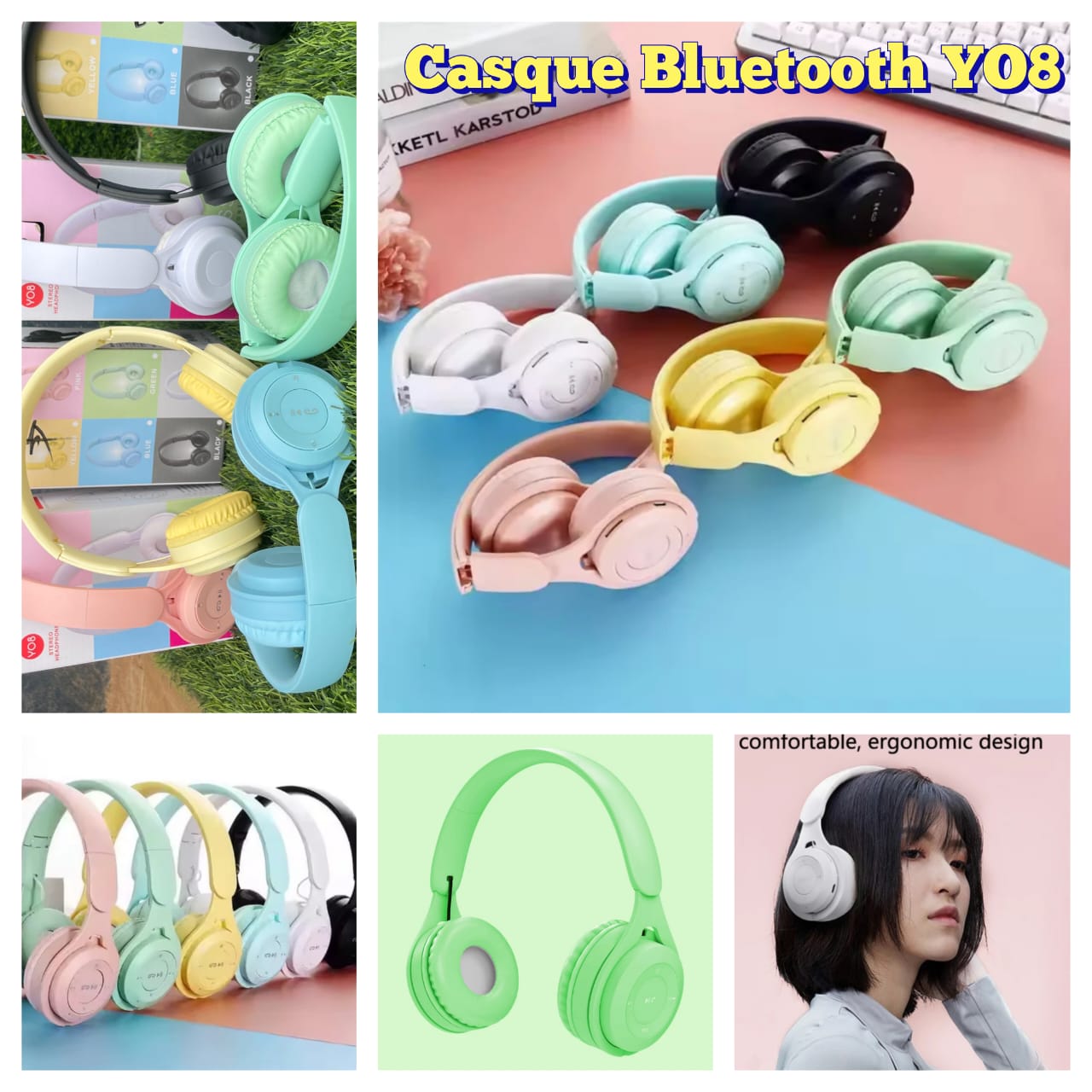 Casque bluetooth YO8