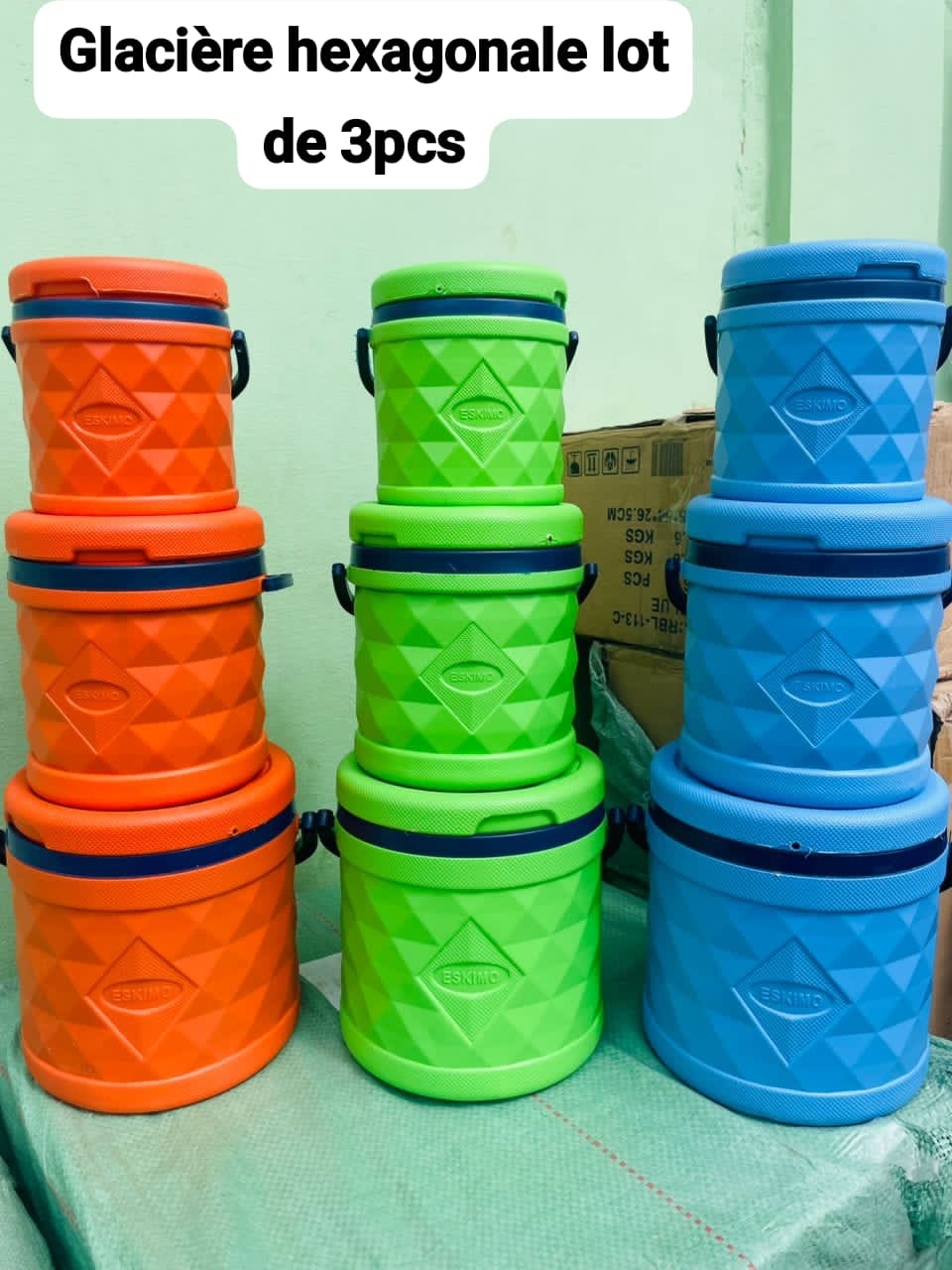 Glacière hexagonale 3pcs