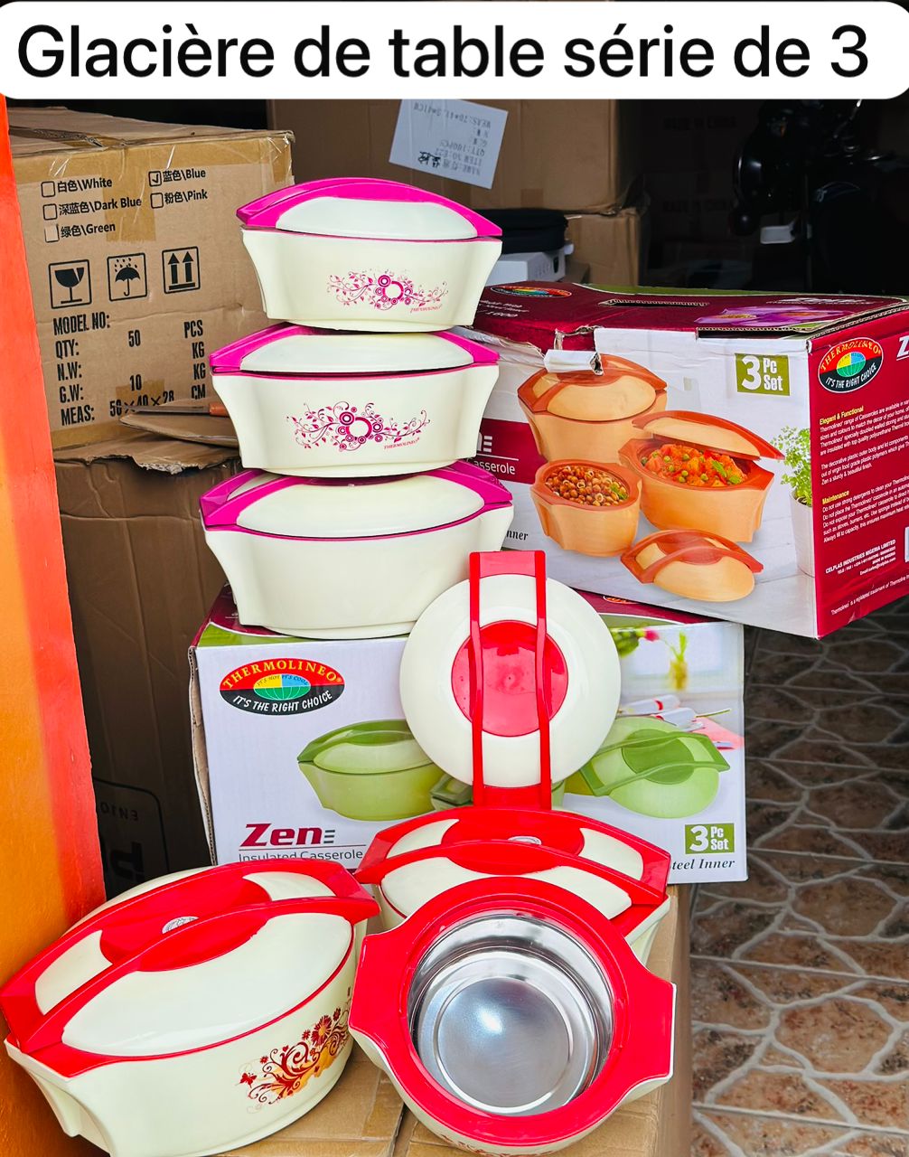 Glacière  de table série de 3 PCS