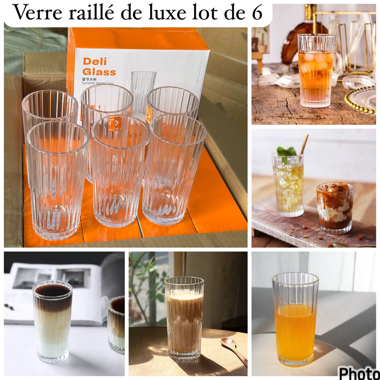 Verre à rayure