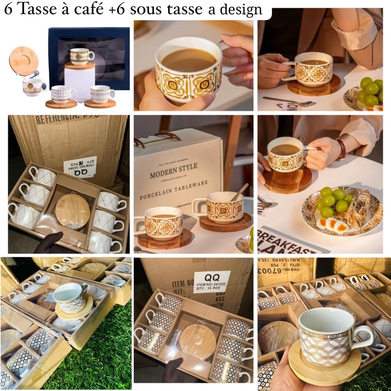 Tasse à café +6 sous tasses