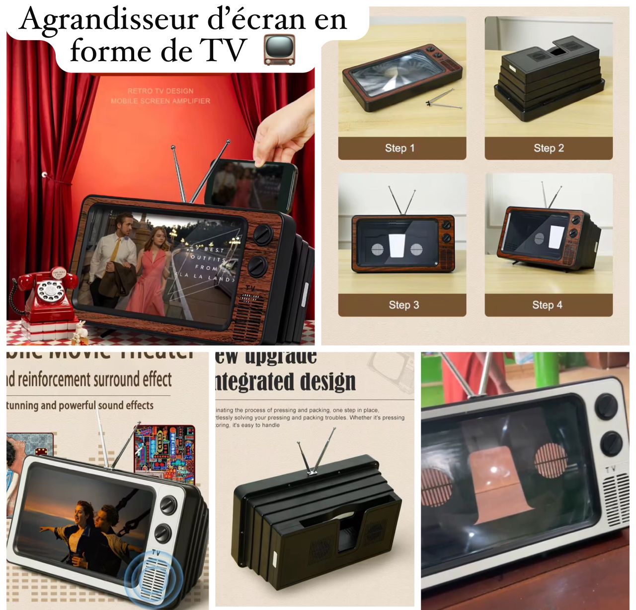 Agrandisseur d'écran en forme TV