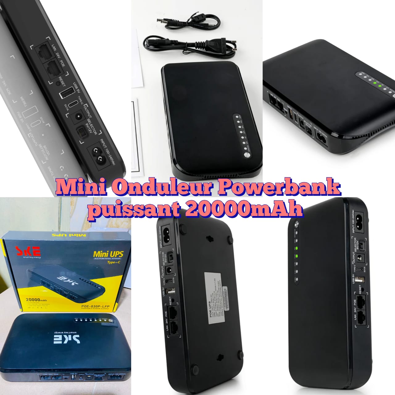 Mini onduleur 20000 mAh