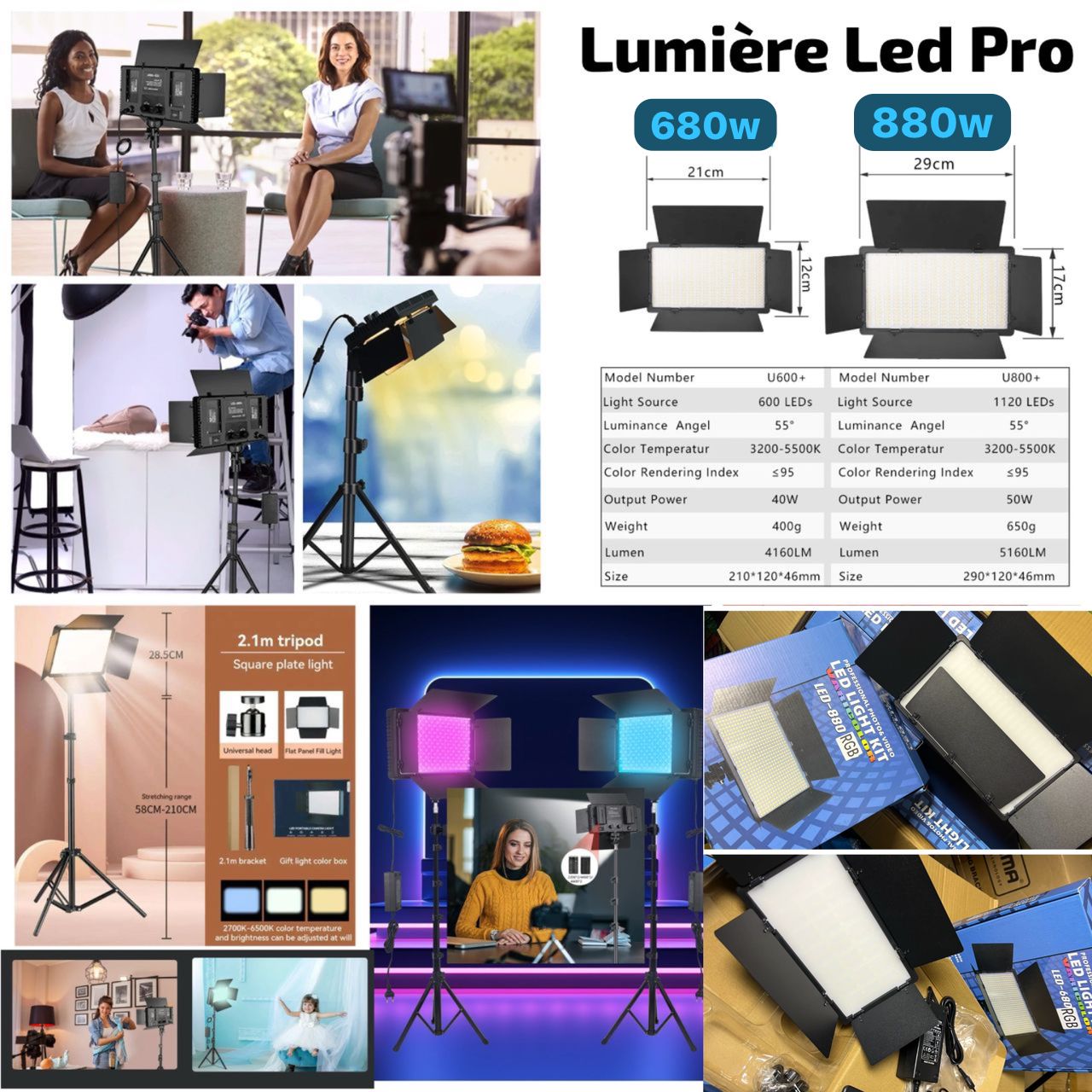 Lumière led Pro 880w