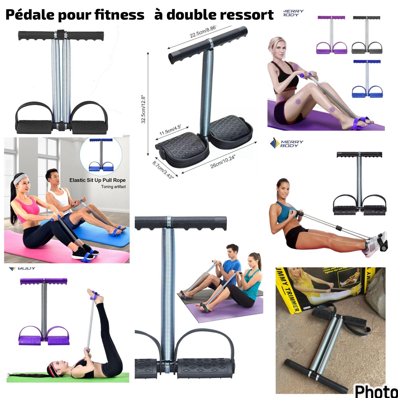 Pédale  pour fitness à double ressort