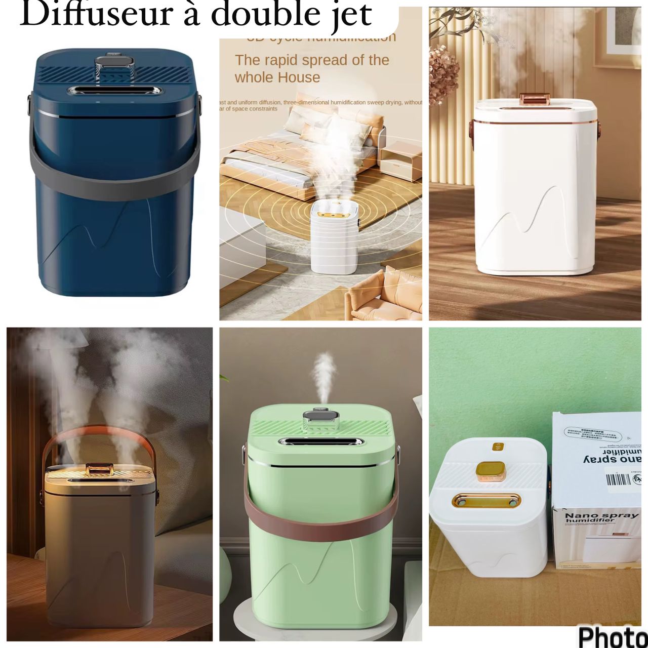 Diffuseur de luxe à double jet avec veilleuse