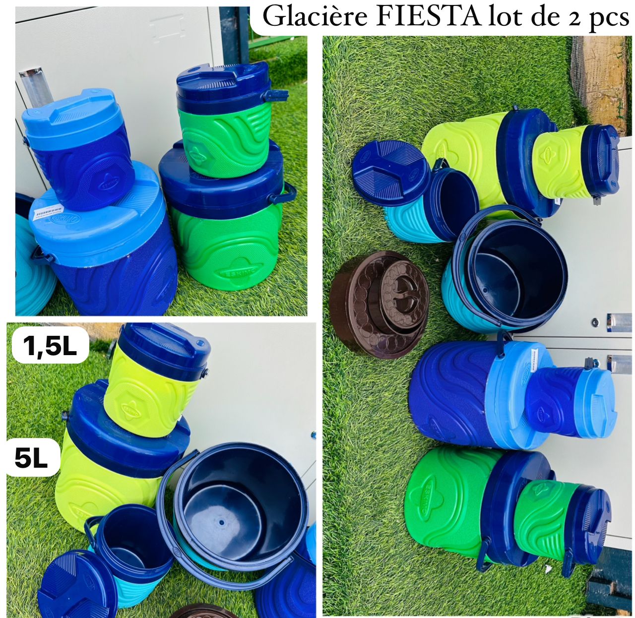Glacière FIESTA 2en1 en lot de 2 pcs
