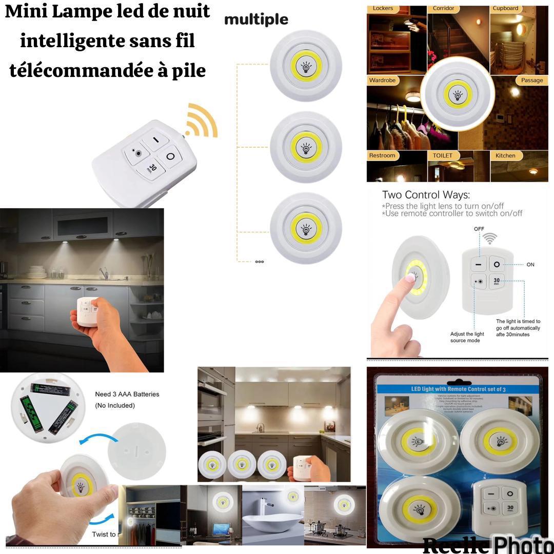 Lot de 3 Mini lampe de nuit intelligente