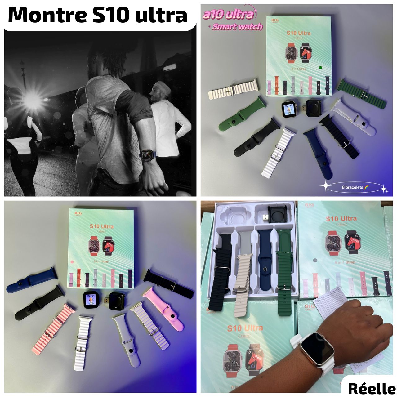 Montre intelligente S10 ultra + 8 bracelet