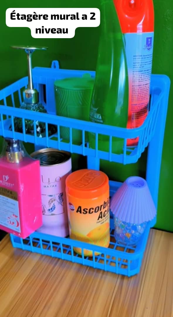 Étagère mural a 2 niveau en plastique