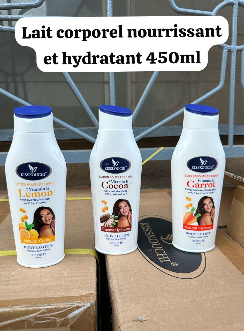 Lait corporel hydratant et nourrissant Vitamine E +vitamine C