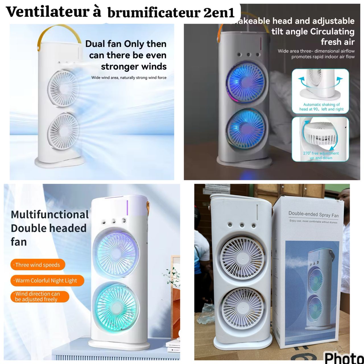 Ventilateur à brumificateur 2en1