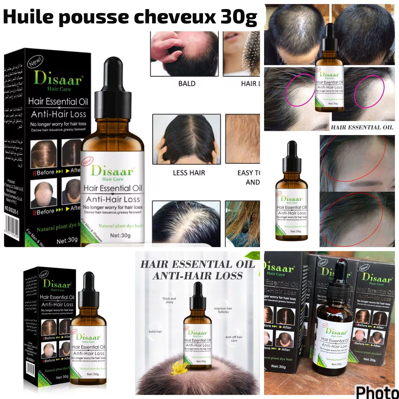 Huile pousse cheveux 30g