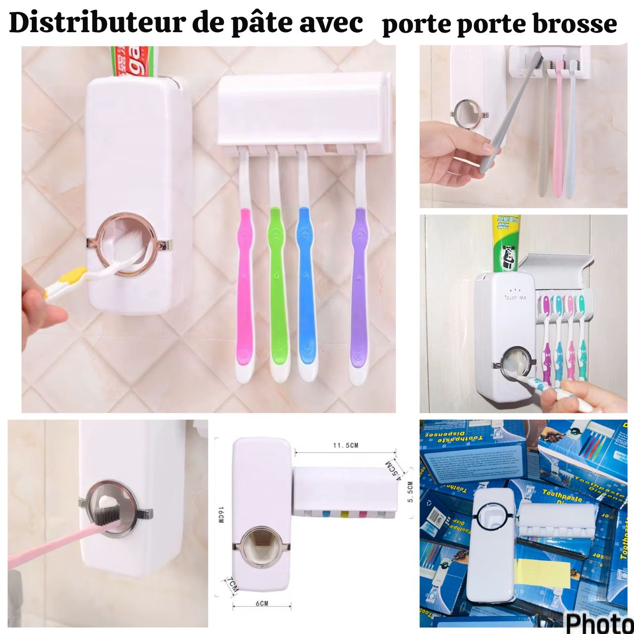 Distributeur pâte avec protège brosse