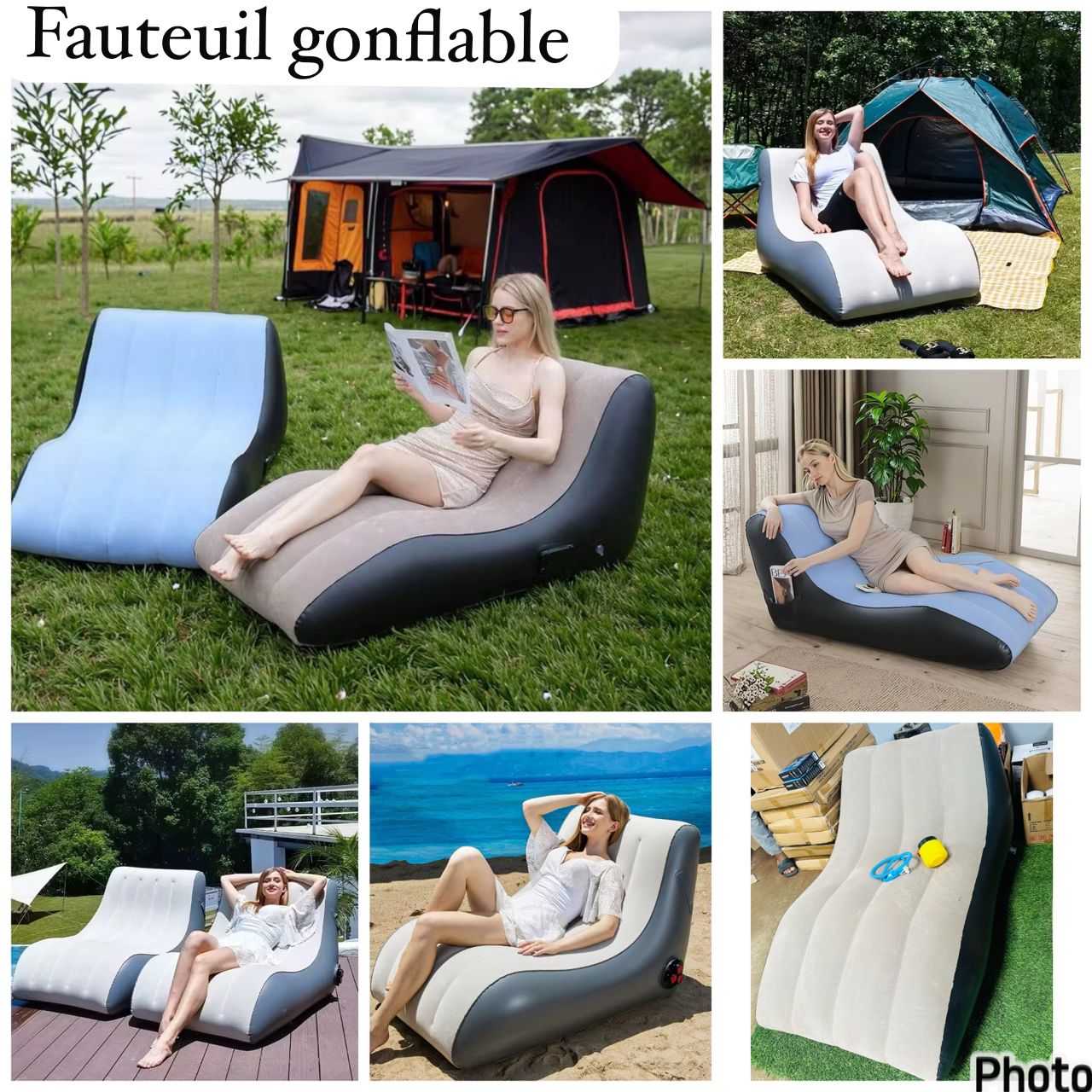Fauteuil gonflable multifonctions