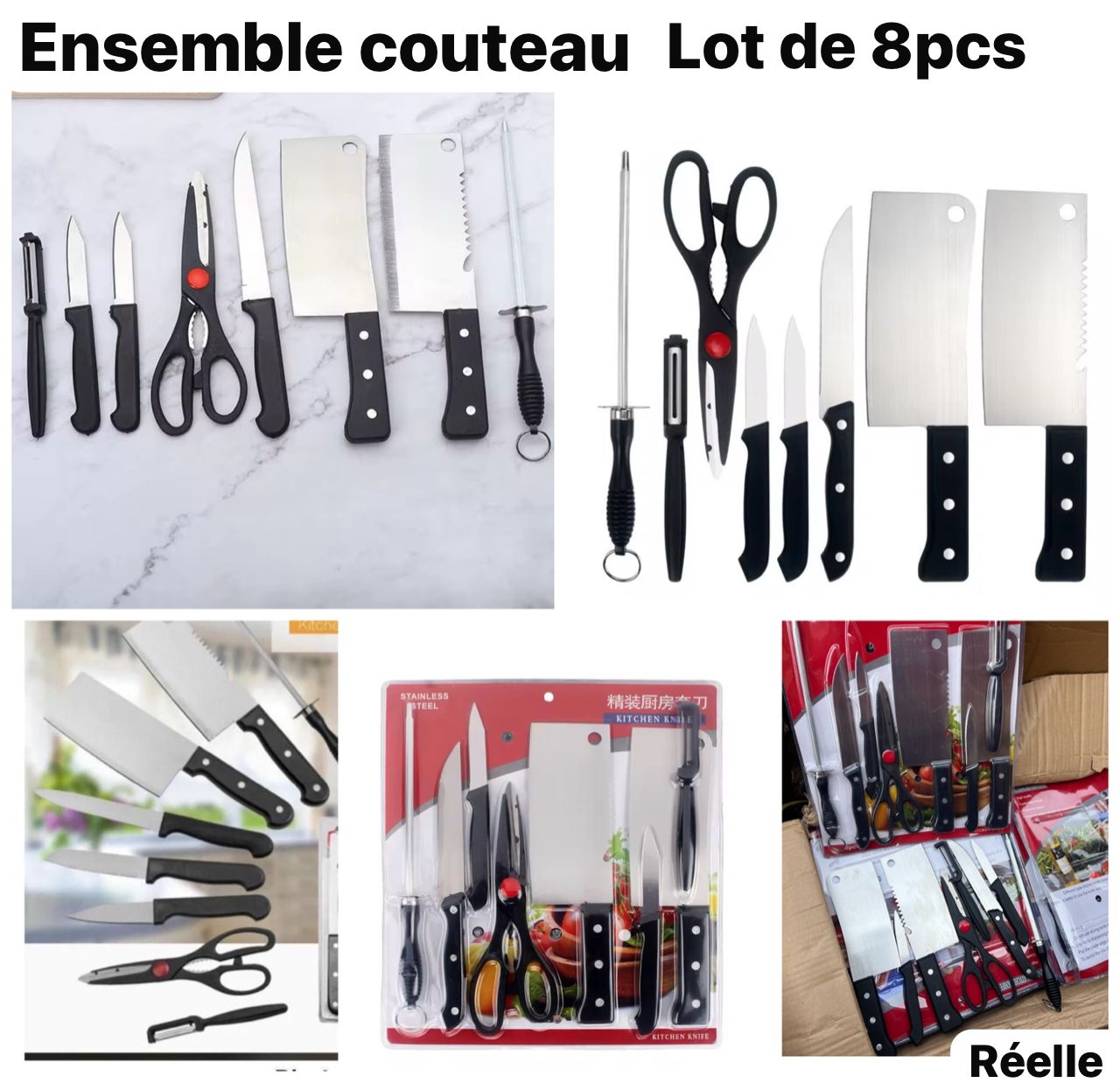 Ensemble couteau lot de 8