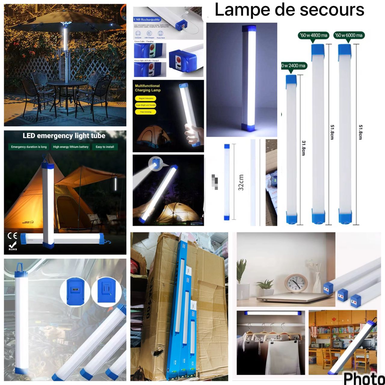 Lampe de secours 52cm