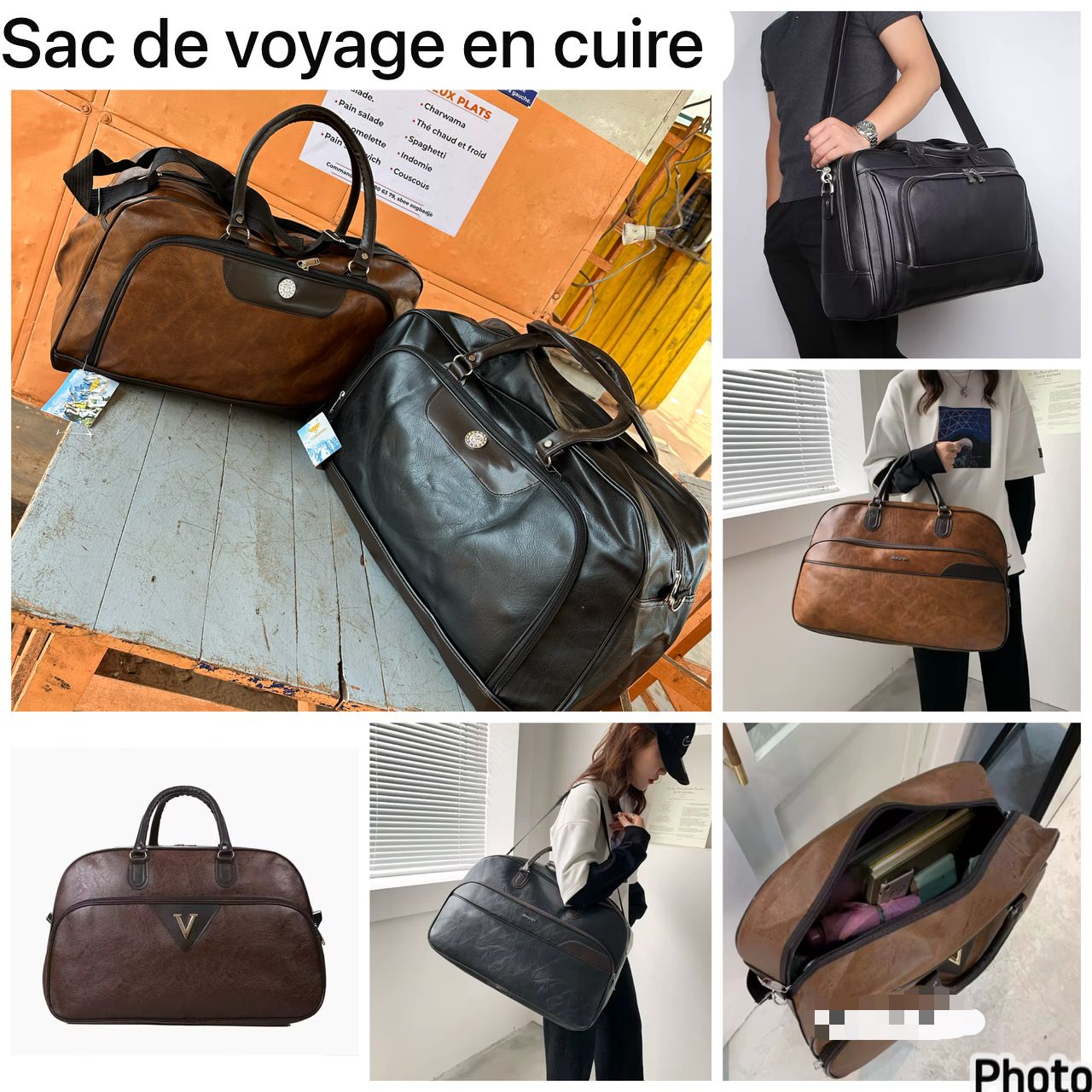 Sac de voyage en cuir