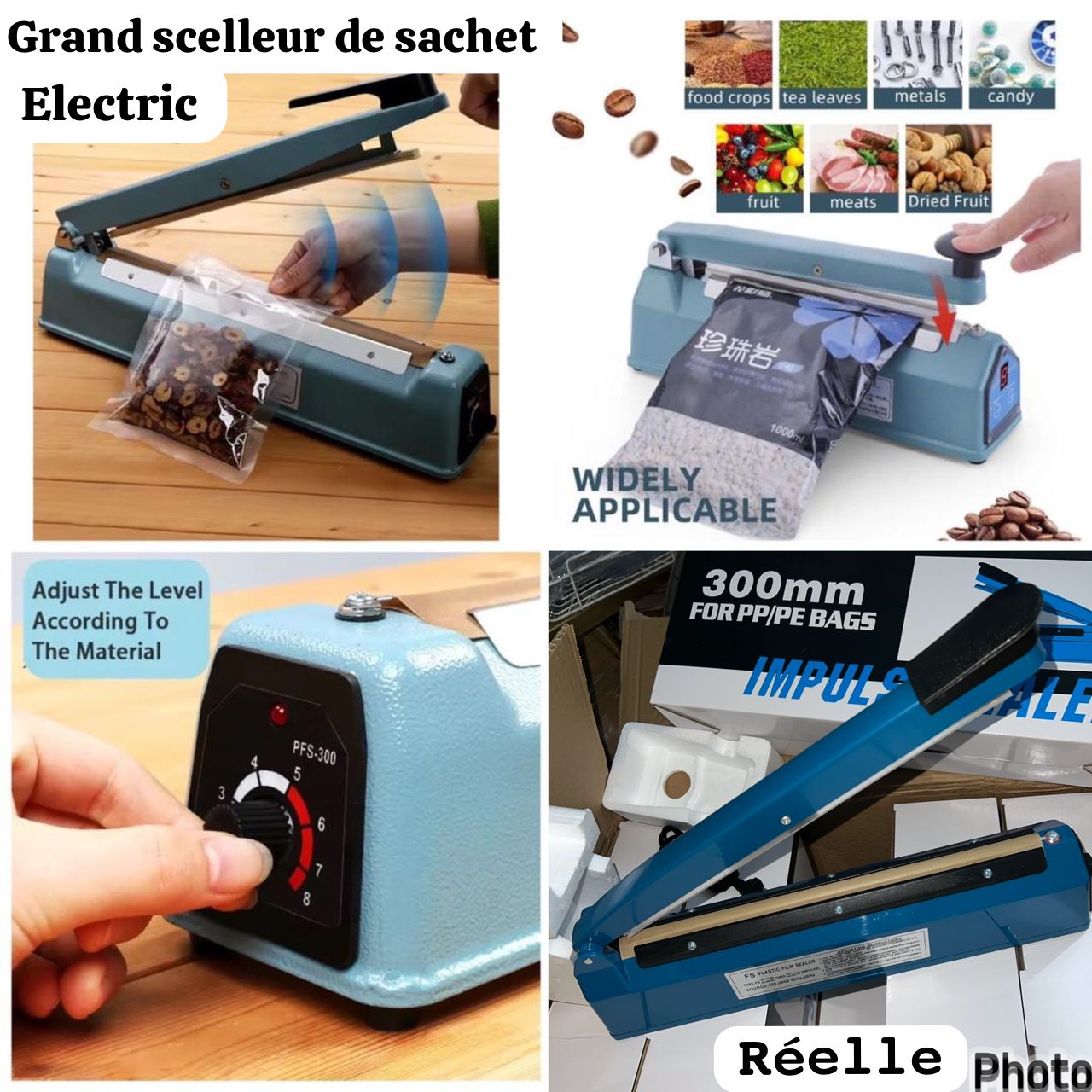 Grand scelleur de sachets électrique
