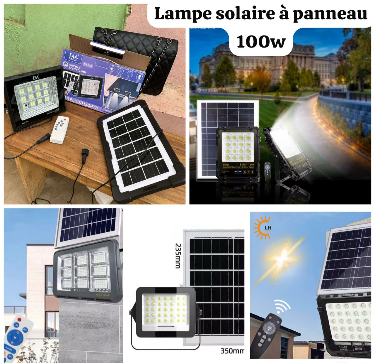 Lampe à panneaux solaires