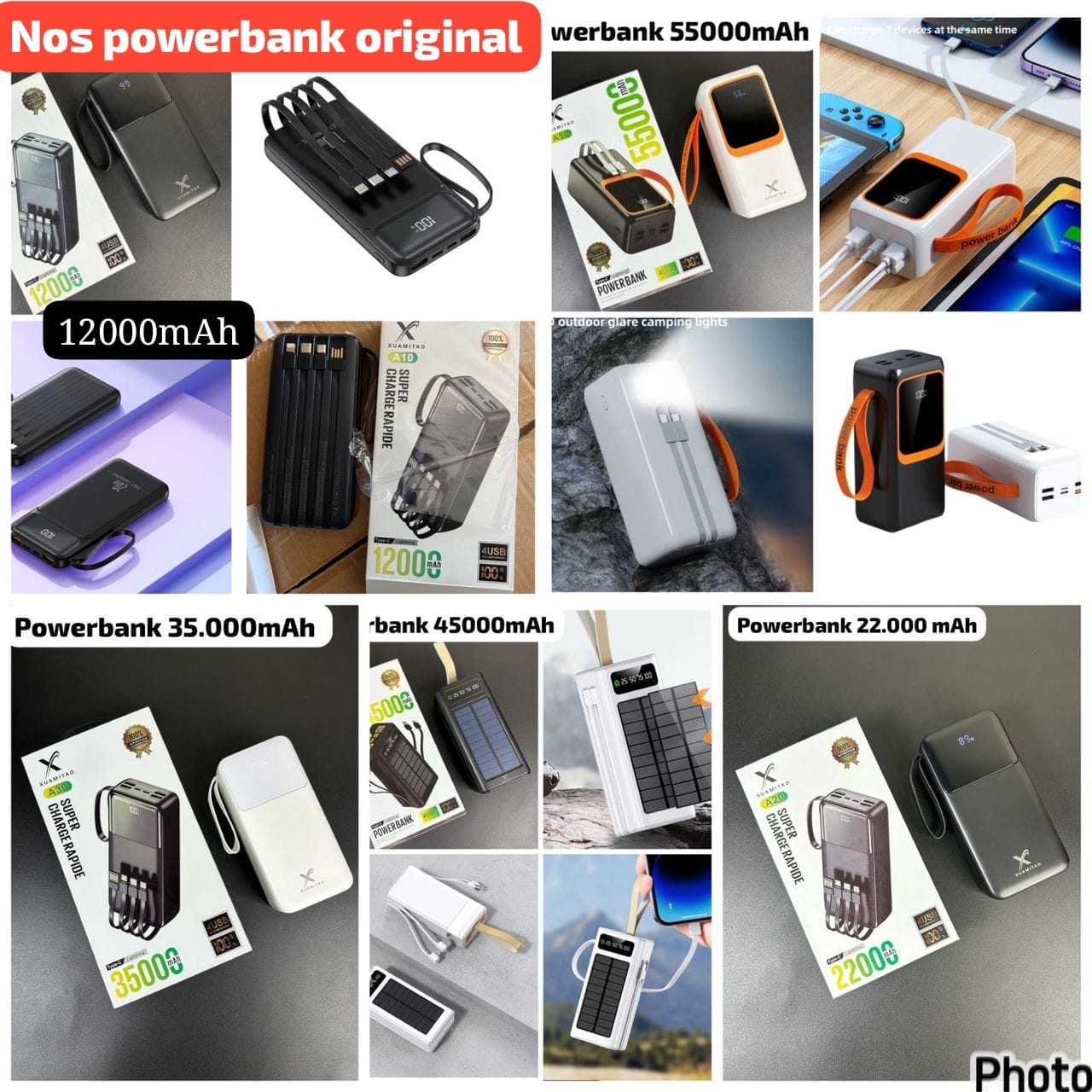 Power bank 35000mAh