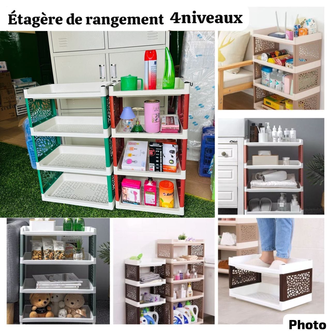 Petit Étagère de rangement 4 niveaux