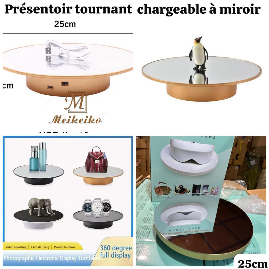 Présentoir tournant chargeable sans miroir