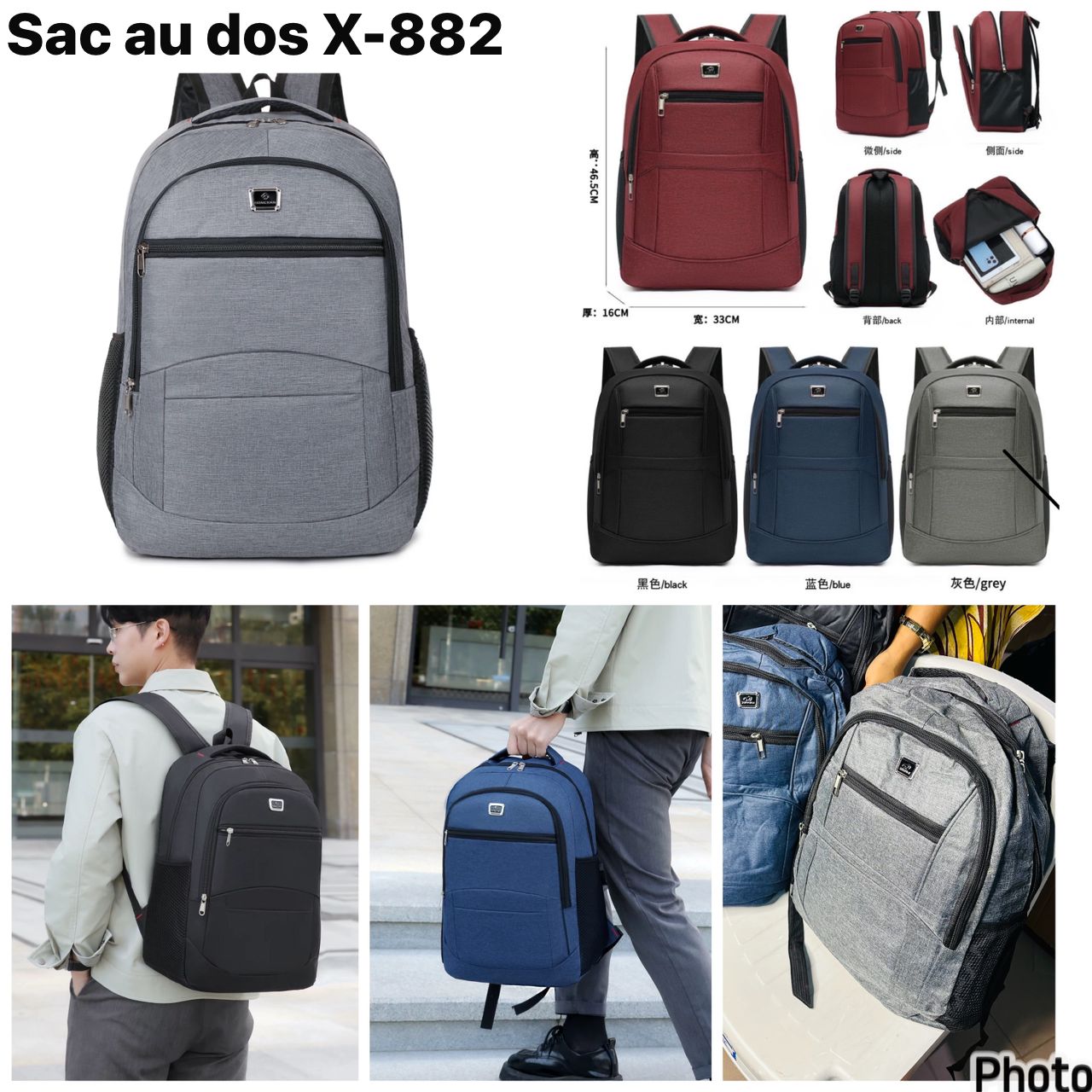 Sac au dos X-882 imperméable à l'eau