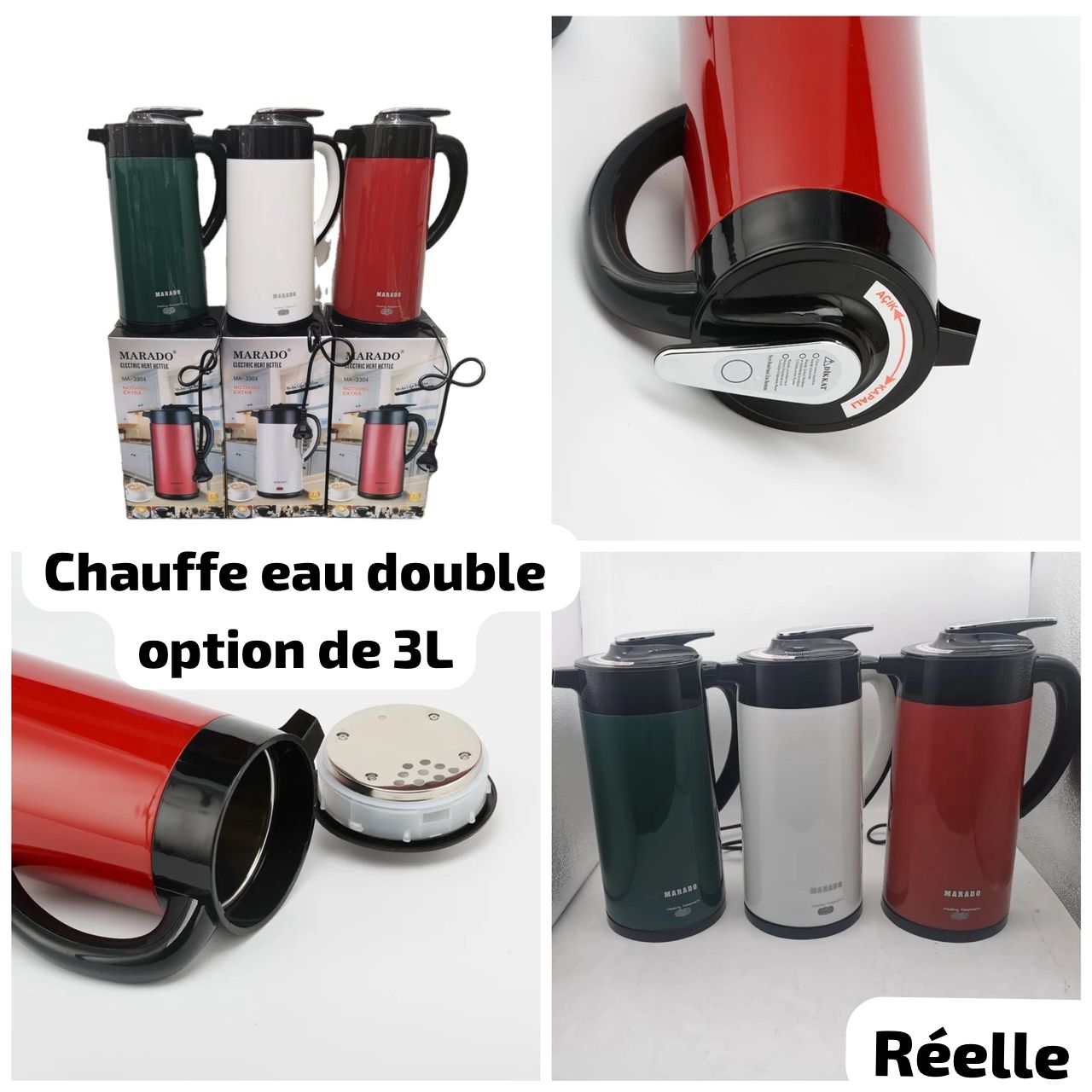 Chauffe eau à double option 3L