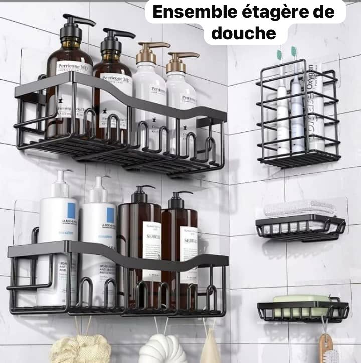 Ensemble étagère de douche