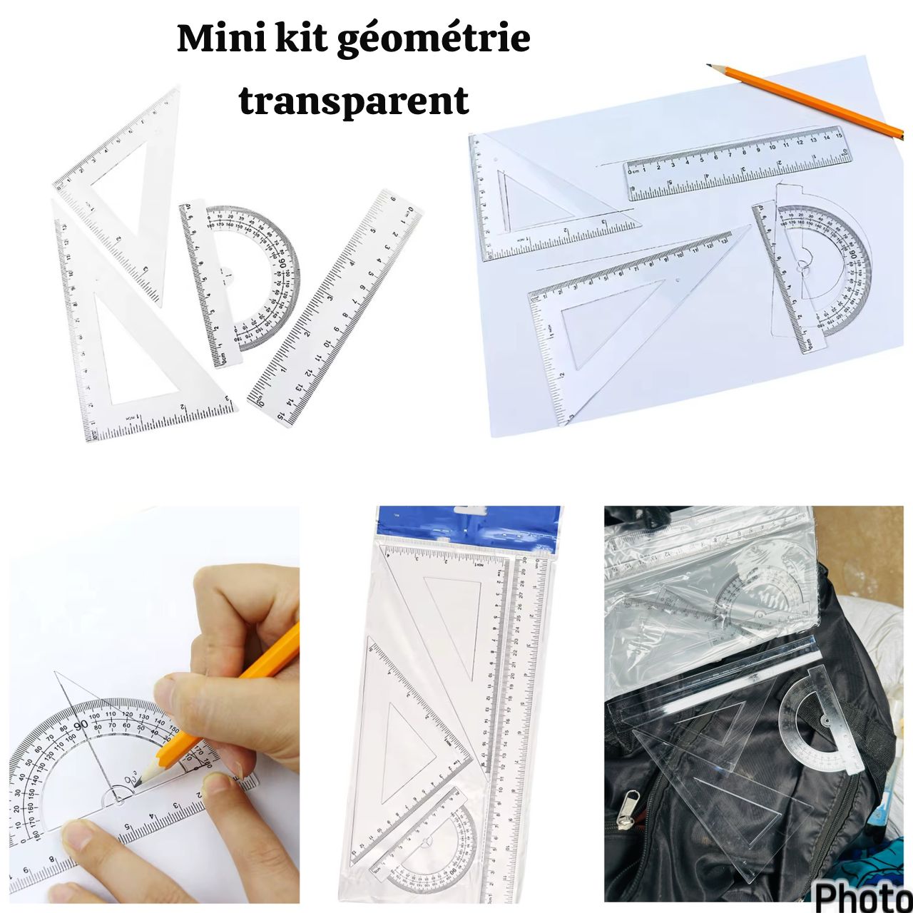 Mini kit géométrie transparent