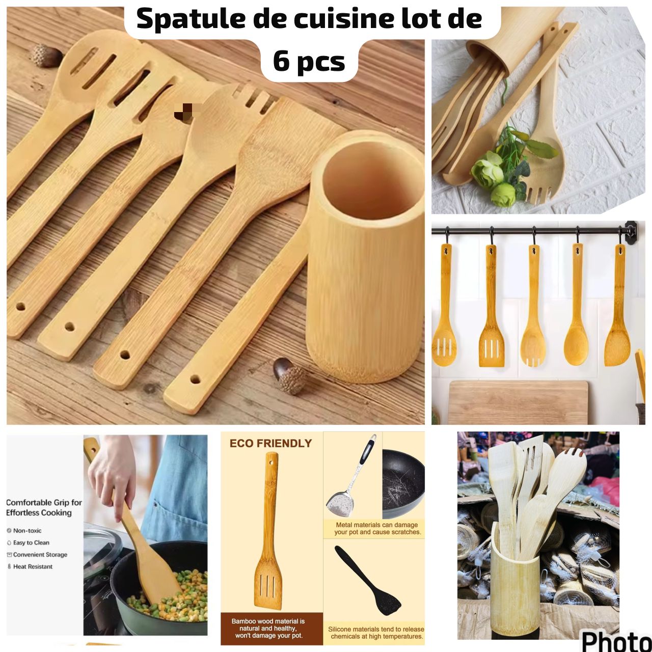 Spatule de cuisine lot de 6pcs