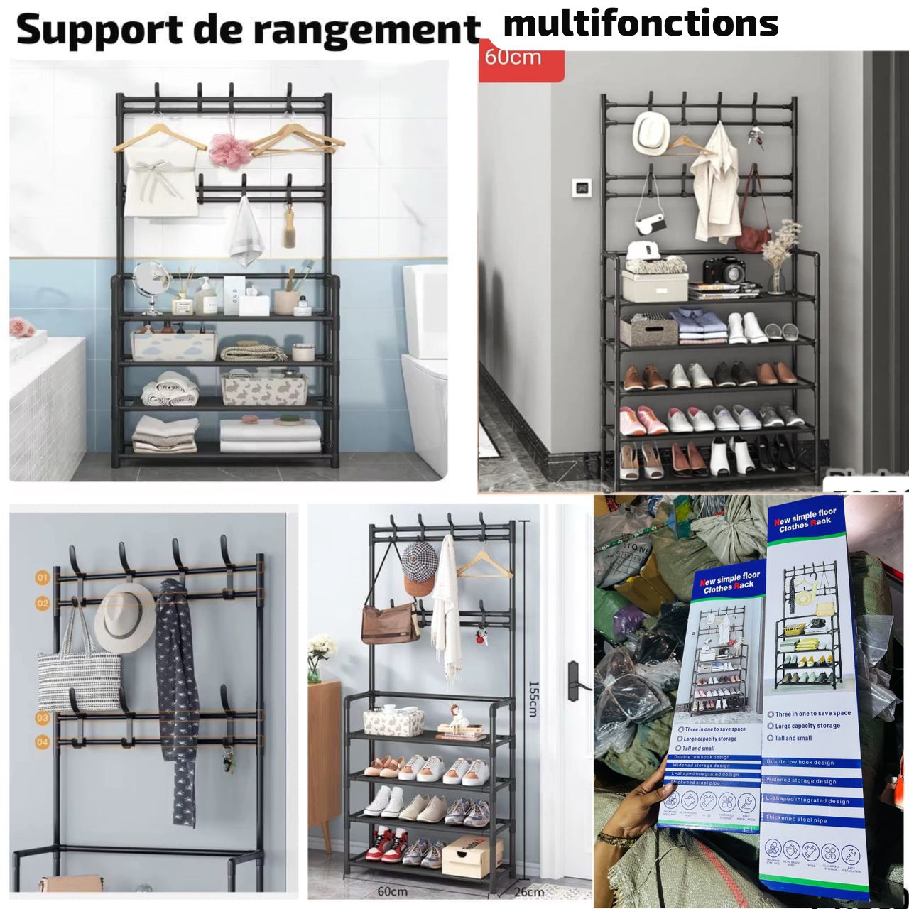 Support rangement multiforme 4 niveau