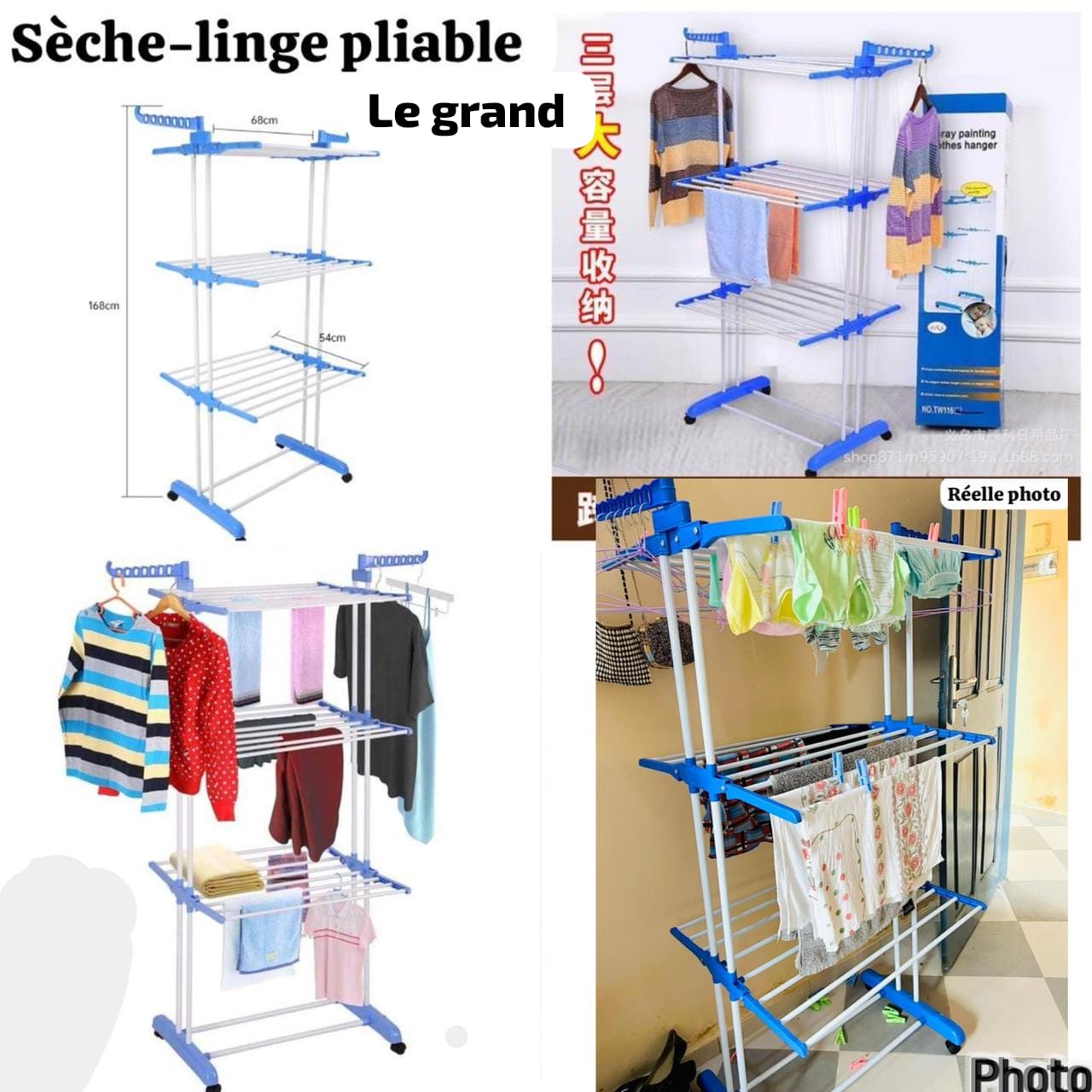 Sèche linge pliable grand