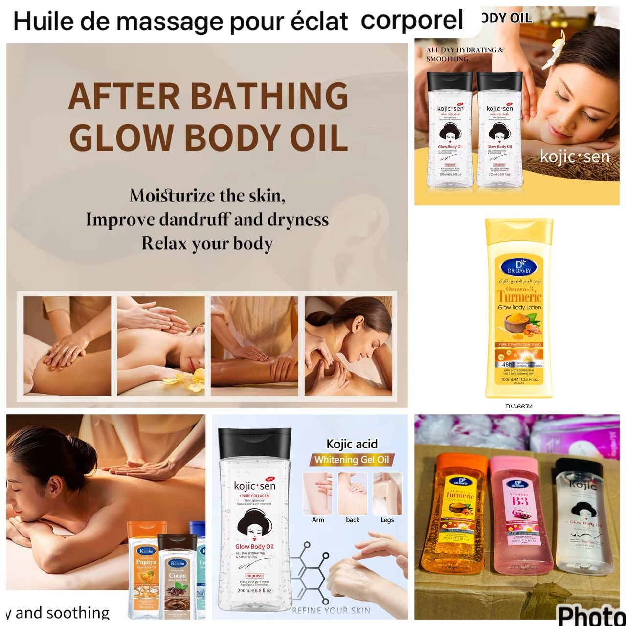 Huile gelée de massage