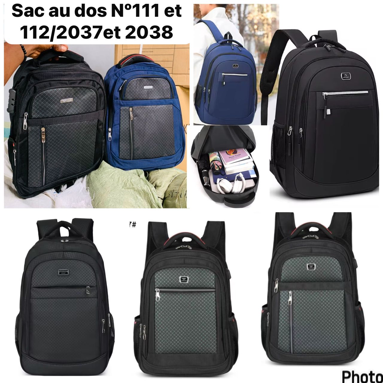 Sac au dos n111 et 112/2037 et 2038