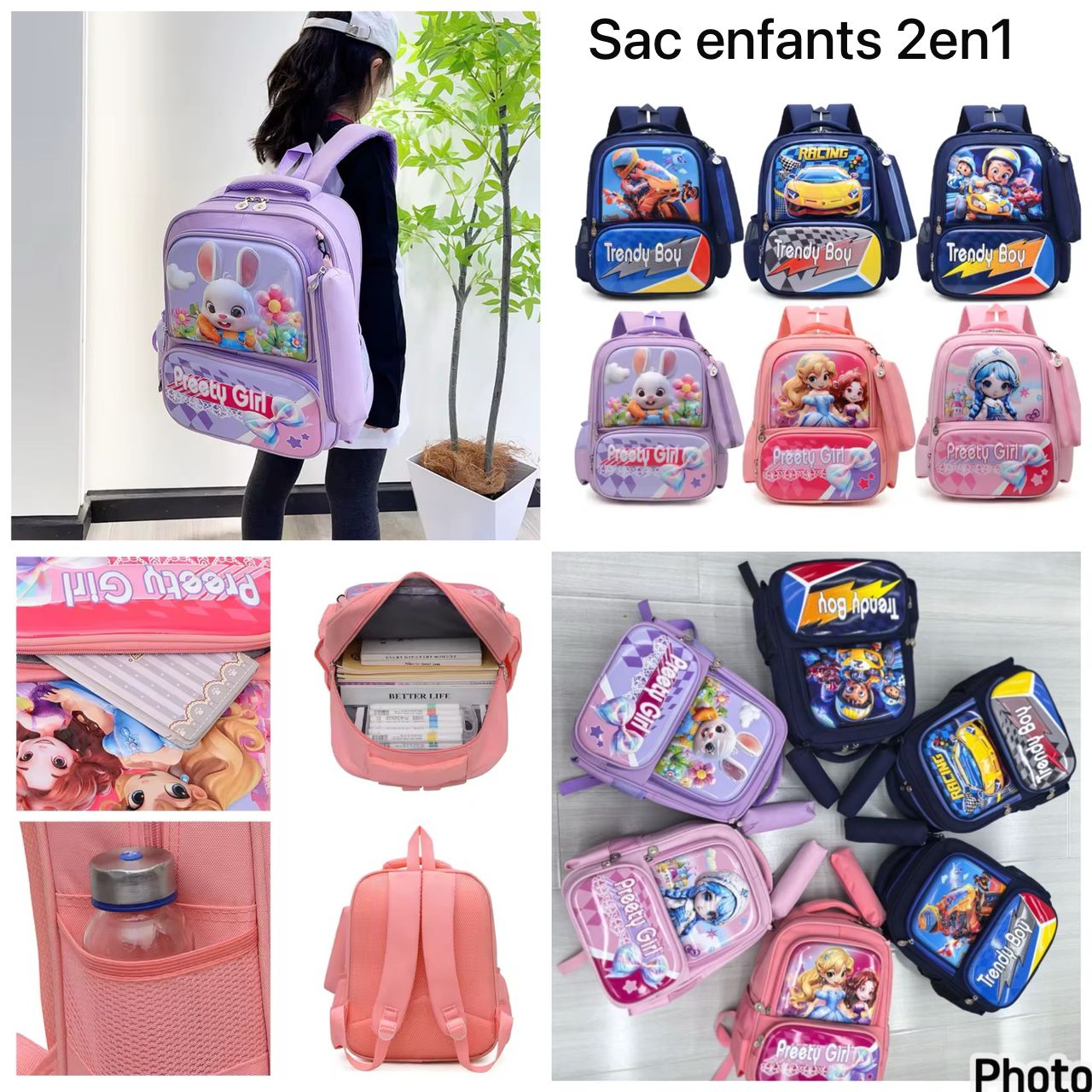 Sac enfant 2n1