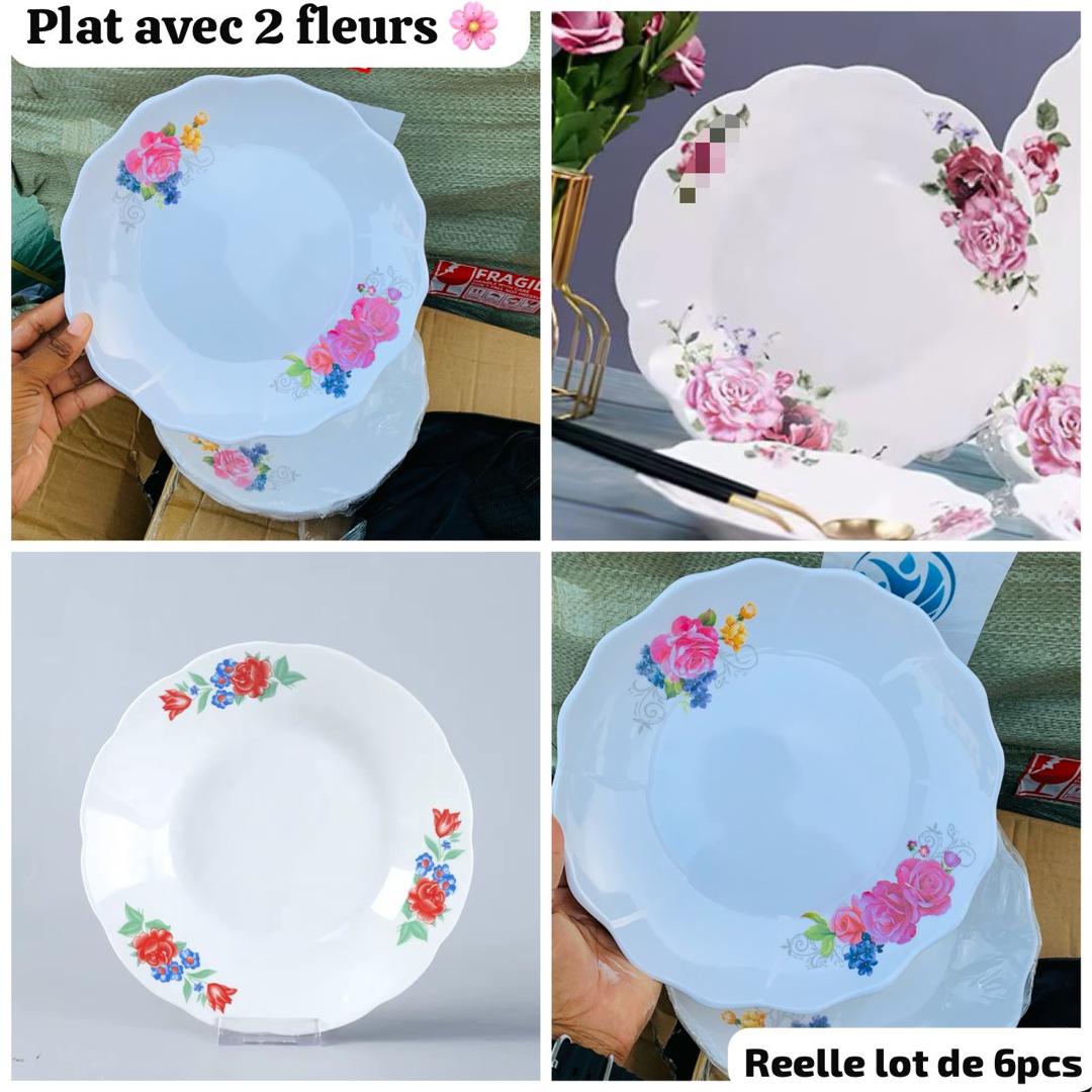 Plat avec 2 fleurs