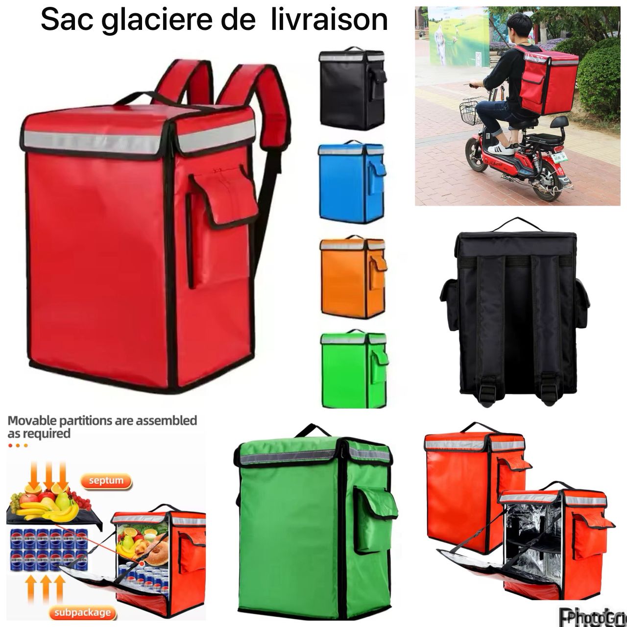 Sac glacière livraison 56L