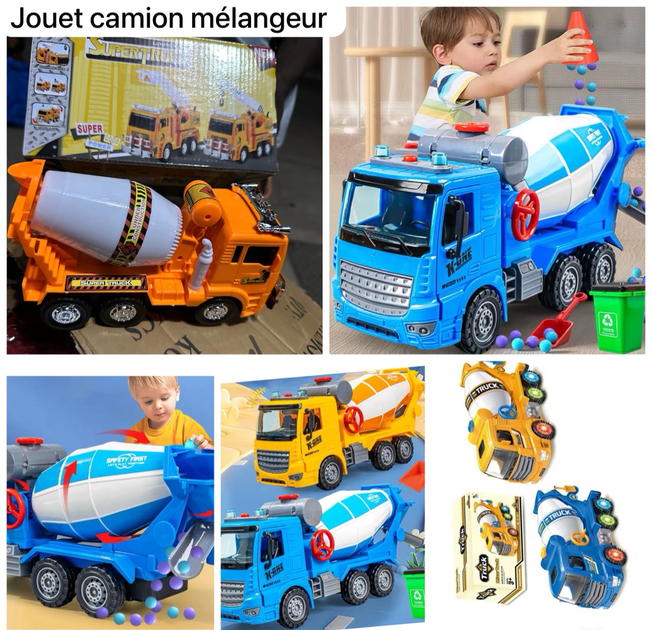 Jouet camion mélangé